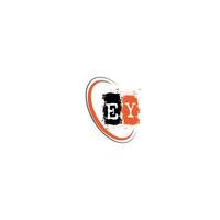 EY Simple Clean Modern Style Initial Letters logo  Vector