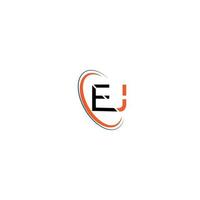 EJ Simple Clean Modern Style Initial Letters logo  Vector