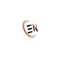 EN Simple Clean Modern Style Initial Letters logo  Vector