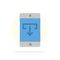 Application Data Download Mobile Mobile Application Abstract Circle Background Flat color Icon vector