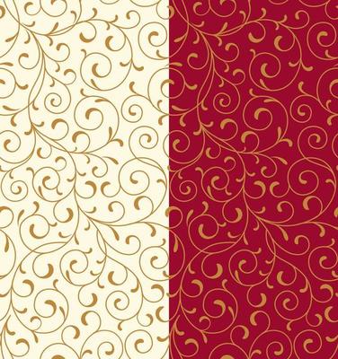 Seamless pattern of Christmas Elegant Gold Swirls -Christmas vector design