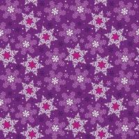 Seamless pattern of Velvet Violet Snowflakes vector