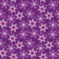 Seamless pattern of Velvet Violet Snowflakes vector