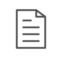 Document icon outline and linear vector. vector