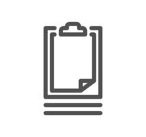 Document icon outline and linear vector. vector