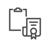 Document icon outline and linear vector. vector