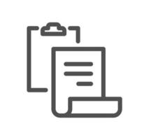 Document icon outline and linear vector. vector