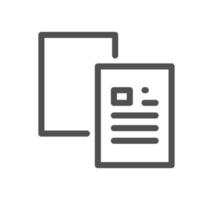 Document icon outline and linear vector. vector