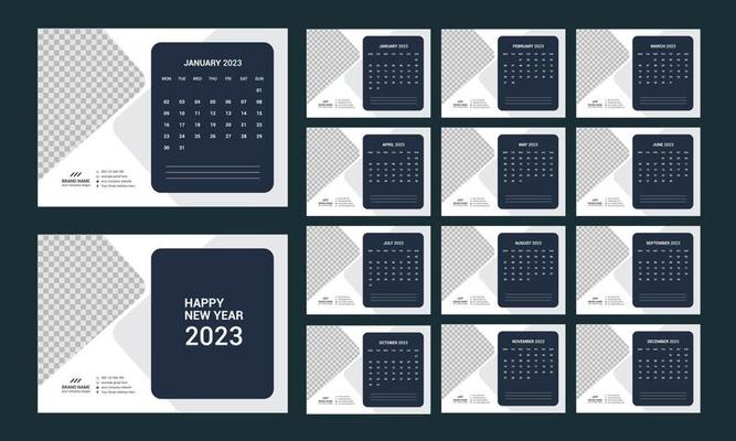 Desk Calendar 2023 Vector Art, Icons, and Graphics for Free Download