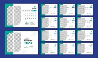 plantilla de calendario de escritorio 2023 vector