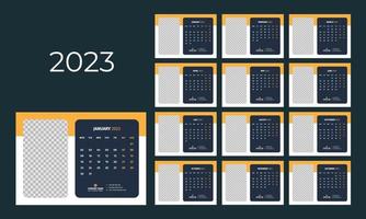 Desk Calendar 2023 Template vector