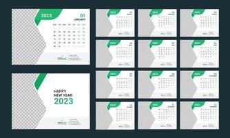 Desk Calendar 2023 Template vector