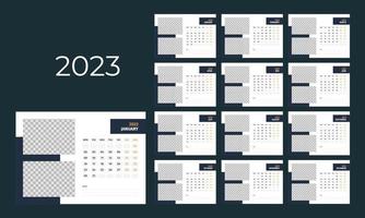 Desk Calendar 2023 Template vector