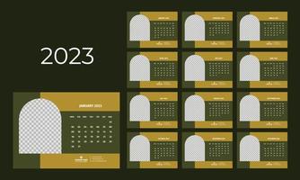 plantilla de calendario de escritorio 2023 vector