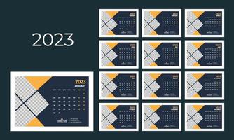 Desk Calendar 2023 Template vector