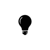 Bulb lamp simple flat icon vector