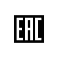 vector de símbolo de icono de marca de conformidad euroasiático. icono de marca eac