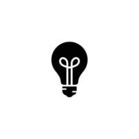 Bulb lamp simple flat icon vector