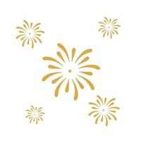 Firework simple flat icon vector