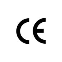 CE mark symbol icon vector