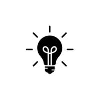 Bulb lamp simple flat icon vector