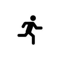 Run simple flat icon vector