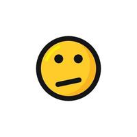 Smirk face emoticon icon vector