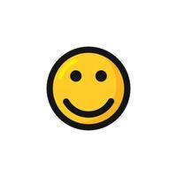 Smile face emoticon icon vector