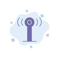 Service Signal Wifi Blue Icon on Abstract Cloud Background vector