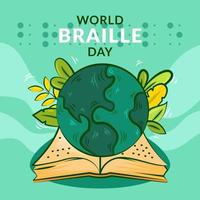 World Braille Day Concept vector