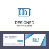 Creative Business Card and Logo template Charge Battery Electricity Simple Vector Illustration