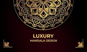 Luxury golden mandala background design vector