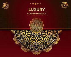 Luxury golden mandala background design vector