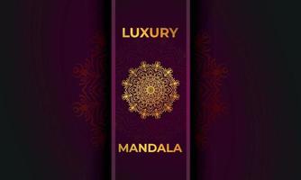 Luxury golden mandala background design vector