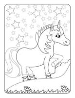 UNICORN COLORING PAGES vector