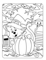 halloween coloring page vector