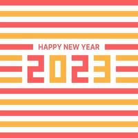 2023 Happy New Year Background Design. Free Vector