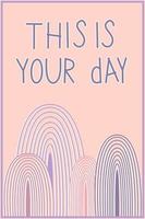 It's your day. A cheering postcard. Send it to your loved ones. A postcard with geometric shapes. vector