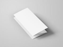 closed right view trifold leaflet mockup photo