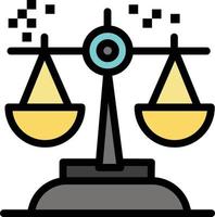 elección conclusión tribunal juicio ley color plano icono vector icono banner plantilla