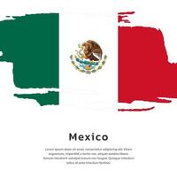 ilustración de la plantilla de la bandera de méxico vector