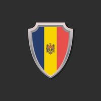 Illustration of Moldova flag Template vector