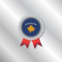 ilustración de la plantilla de la bandera de kosova vector