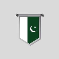 ilustración de la plantilla de la bandera de pakistán vector