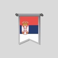 ilustración de la plantilla de la bandera de serbia vector