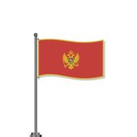 ilustración de la plantilla de la bandera de montenegro vector