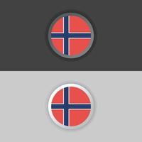 Illustration of Norway flag Template vector