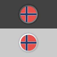 ilustración de la plantilla de la bandera de noruega vector