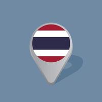 ilustración de la plantilla de la bandera de tailandia vector