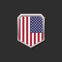 Illustration of United States flag Template vector